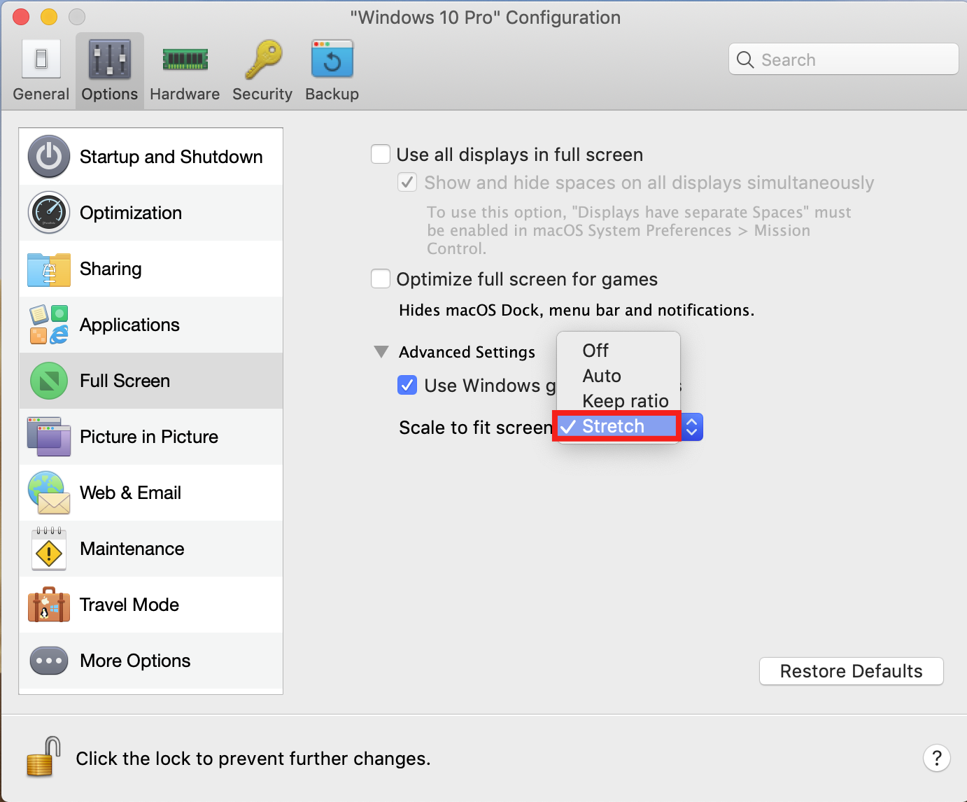 How to minimize exclusive fullscreen on mac when playing gamestop